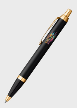 Шариковая ручка Parker IM 17 Zodiac Black GT BP Яркий Дракон, фото
