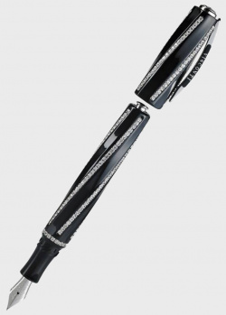 Перьевая ручка Visconti Divina Royale Black с кристаллами, фото