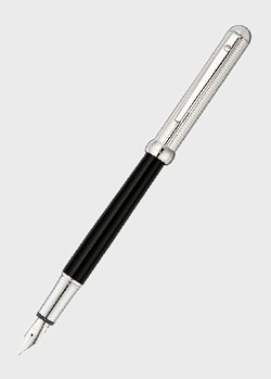 Серебряная перьевая ручка Waldmann Xetra Black, фото
