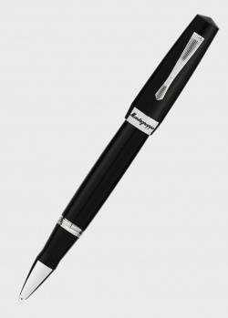 Ручка-ролер Montegrappa Elmo 02 із чорної смоли та сталі, фото
