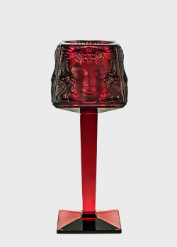 Подсвечник Lalique Masque De Femme 30,5см красного цвета, фото