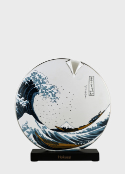 Декоративная фарфоровая ваза Goebel Artis Orbis Katsushika Hokusai Vase The Big Wave 33,5см Limited Edition, фото
