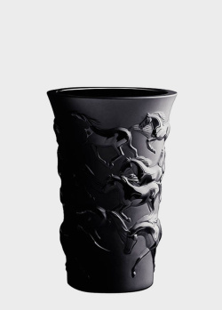 Кришталева ваза Lalique Mustang Limited Edition чорного кольору, фото