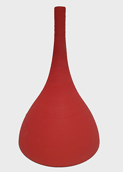 Керамічна ваза Rina Menardi Bulb 38см червоного кольору, фото