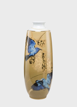 Фарфоровая ваза Goebel Artis Orbis Joanna Charlotte Blue Birds 52см, фото