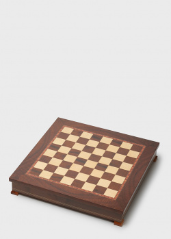 Шахматное поле коричневого цвета Nigri Scacchi для укладки шахмат, фото
