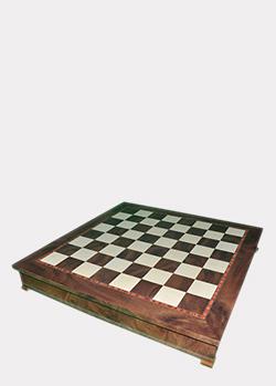 Шахматное поле для укладки шахмат Nigri Scacchi в коричневом цвете, фото