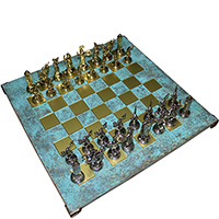 Шахматы Manopoulos Дискобол бирюзового цвета, фото
