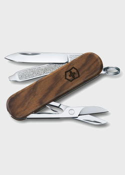 Складаний ніж з рукояттю з горіха Victorinox Classic Sd Wood 5 функцій, фото