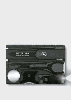Карта-мультитул чорного кольору Victorinox SwissCard Lite 12 функцій, фото