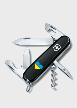 Складной нож Victorinox Spartan Ukraine Сердце сине-желтое 12 функций, фото