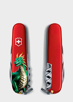 Швейцарский нож Victorinox Spartan Zodiac Зеленый Дракон 12 предметов, фото