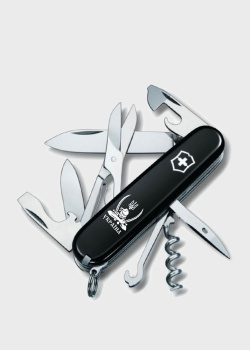 Складной нож Victorinox Сlimber Ukraine Казак с саблями белый 14 функций, фото