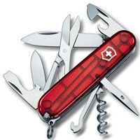 Нож Victorinox Climber полупрозрачный красный (14 предметов), фото