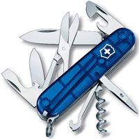 Нож Victorinox Climber полупрозрачный синий (14 предметов), фото