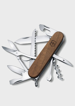 Складной нож с деревянной рукоятью Victorinox Huntsman Wood 13 функций, фото