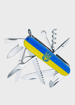 Нож складной Victorinox Huntsman Ukraine Герб на флаге 15 функций, фото