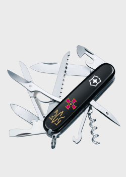 Нож складной Victorinox Huntsman Army Эмблема ВСУ + Трезубец ВСУ 15 функций, фото