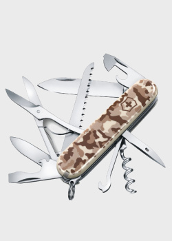 Складной нож в камуфляжном цвете Victorinox Huntsman 15 функций, фото