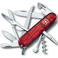 Нож Victorinox Huntsman полупрозрачный красный (15 предметов), фото