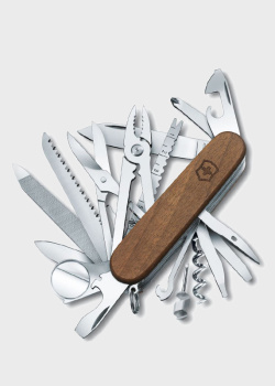 Складной нож с деревянной рукоятью Victorinox SwissChamp Wood 29 функций, фото