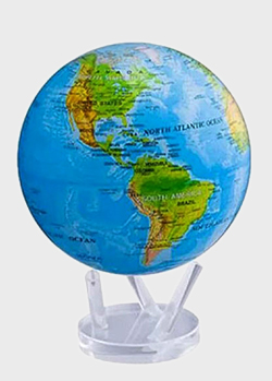 Самокрутний глобус Mova Globe Фізична карта, фото