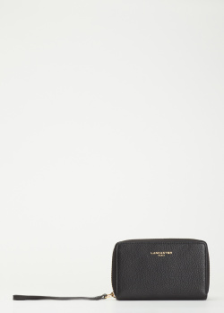 Прямокутний гаманець Lancaster Dune із чорної шкіри, фото