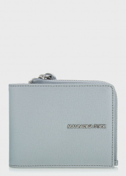 Серебристое портмоне Mandarina Duck Essential с логотипом, фото