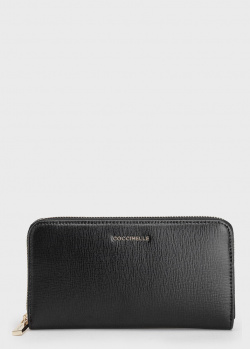 Прямокутний гаманець Coccinelle зі шкіри з тисненням, фото
