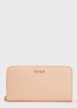 Бежевий гаманець Hugo Boss Hugo з логотипом, фото