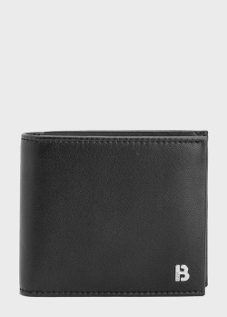 Чорне портмоне Hugo Boss з гладкої шкіри, фото