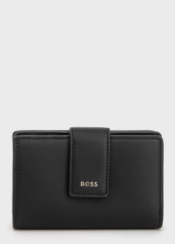 Черный кошелек Hugo Boss на кнопке, фото