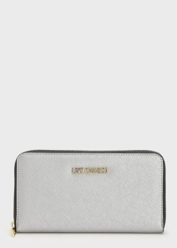 Срібна сумка Love Moschino з саф'яновим принтом, фото