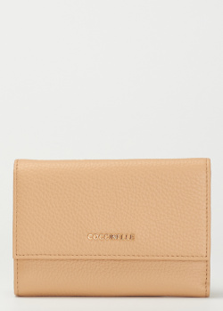 Бежевий гаманець Coccinelle з логотипом, фото