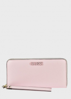 Рожевий гаманець Guess Central City з екошкіри, фото