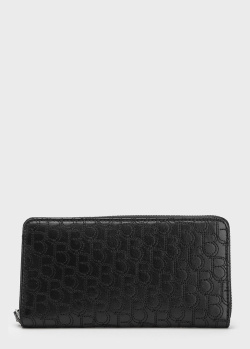 Стеганый кошелек Tosca Blu из черной кожи, фото