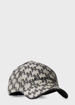 Сіра кепка Karl Lagerfeld K/Monogram з монограмою, фото