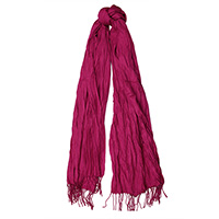 Жатый шарф-плиссе Fattorseta цвета спелой вишни, фото