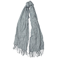 Серый шарф Fattorseta однотонный с плиссировкой, фото