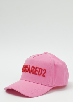 Розовая кепка Dsquared2 с логотипом, фото