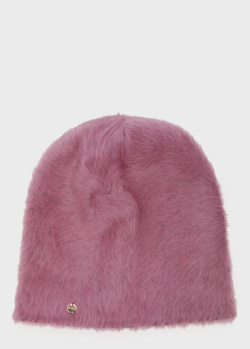 Ангорова шапка Coccinelle Ginny рожевого кольору, фото