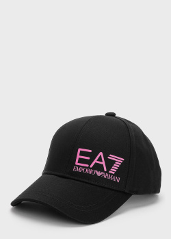 Чорна кепка EA7 Emporio Armani для дівчаток, фото