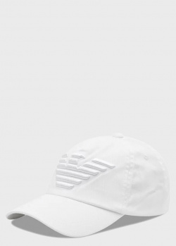 Біла кепка Emporio Armani з бавовни, фото