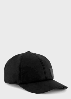 Вовняна кепка Emporio Armani з фірмовою нашивкою, фото