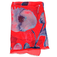 Красный шарф Emporio Armani с цветочным принтом, фото