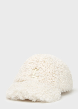Біла кепка Ermanno Ermanno Scervino зі штучного хутра, фото