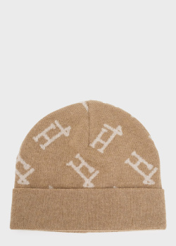 Вовняна шапка Herno з фірмовим візерунком, фото