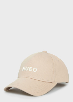 Бежевая кепка Hugo Boss Hugo с фирменной вышивкой, фото