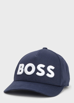 Синяя кепка Hugo Boss с логотипом, фото