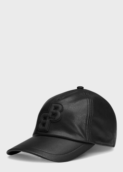 Чорна кепка Hugo Boss зі штучної шкіри, фото